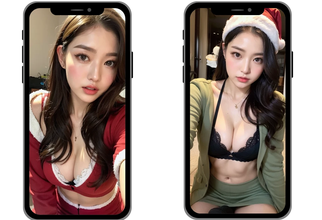 素人女子がコスプレを楽しんでいるライブチャットのシーン